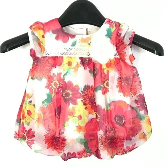Made with Love Palace floral dress 3-6 month old - Picture 1 of 6